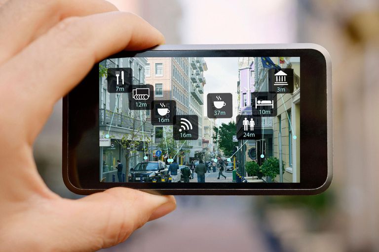 VR and AR apps view in smartphone
