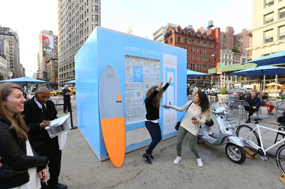 Hyatt Centric Vending Machine Experiential Marketing